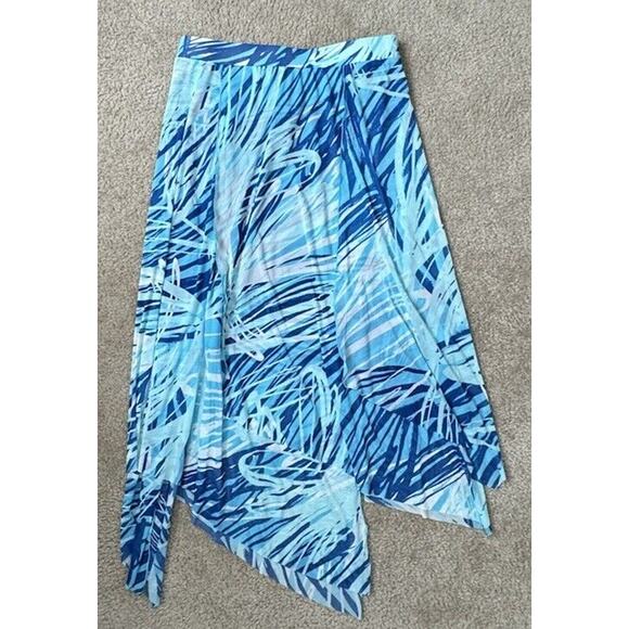 Chico's Dresses & Skirts - Chico’s Diagonal Zebra Handkerchief Maxi Skirt Size 1 Large Tie Dye Art To Wear